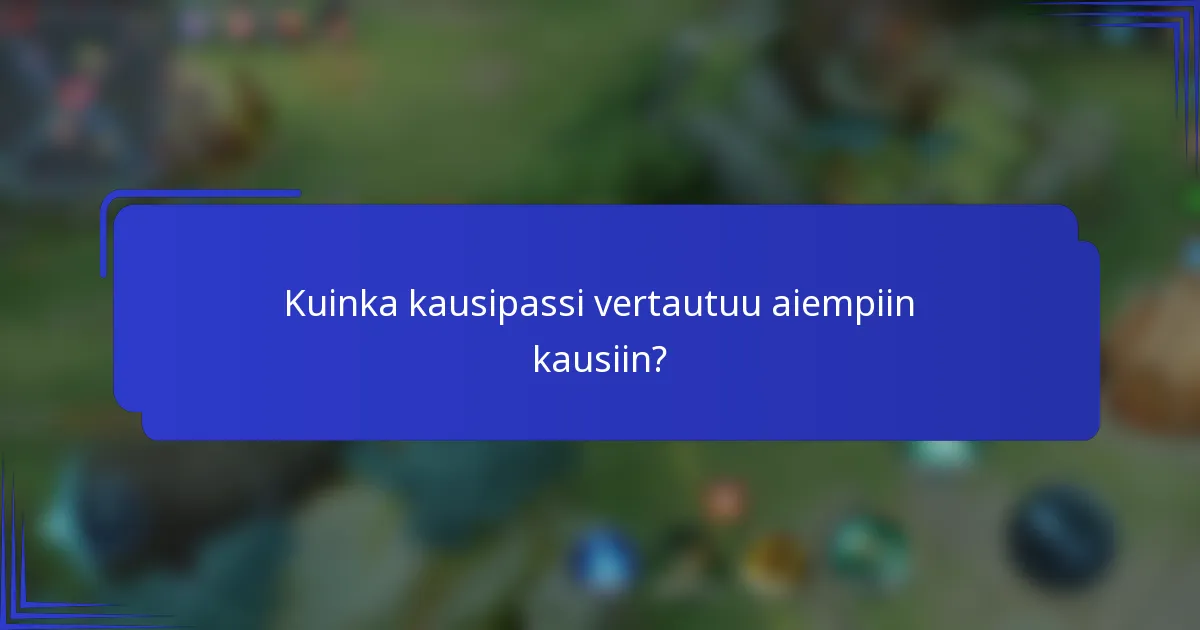 Kuinka kausipassi vertautuu aiempiin kausiin?