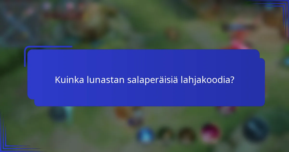 Kuinka lunastan salaperäisiä lahjakoodia?
